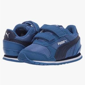 Puma Kids Blue Velcro Strap Sneakers